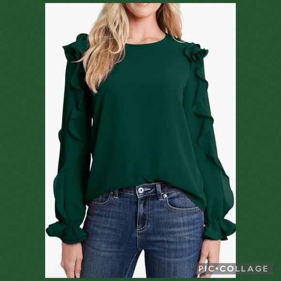 NWT ruffle sleeve blouse - Picture 1 of 9